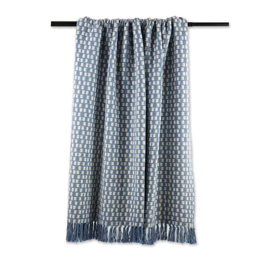 DII® Stonewash Blue Urban Check Throw